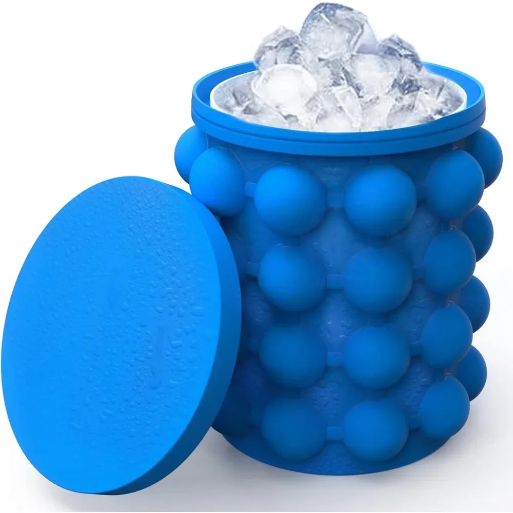 Versatile 2-in-1 Ice Cube Mold: Large Silicone Ice Trays for Effortless Whiskey and Beer Chilling